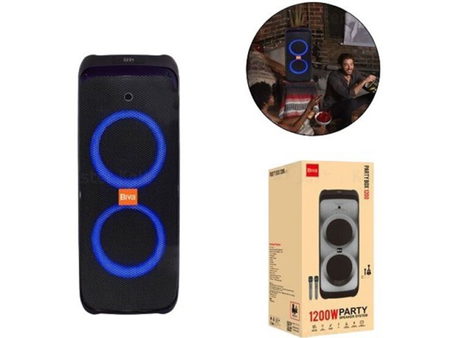 اسپیکر بلوتوث بیوا Biva Party Box 1200 توان 1200 وات رم و فلش خور