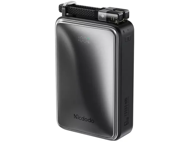 پاور بانک تایپ سی و یو اس بی 67 وات 20000 همراه با کابل دوسر تایپ سی مک دودو Mcdodo MC-433 Ultra Mini Digital Display Power Bank