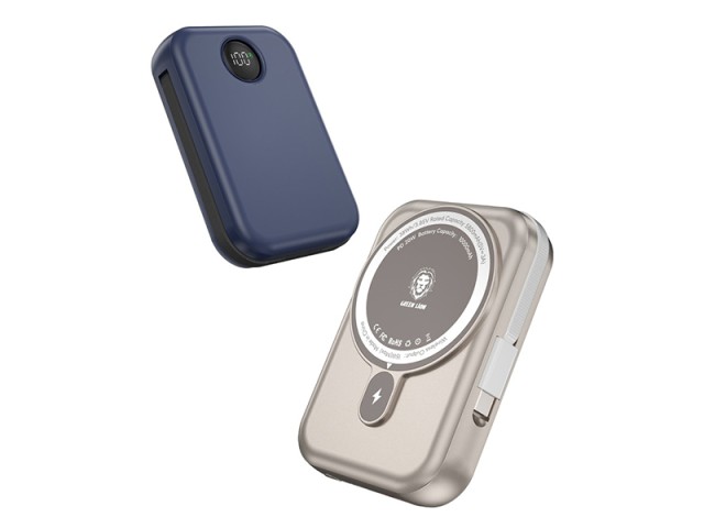 پاور بانک بی سیم دوکاره 20 وات 20000 گرین GNMPB20KTCBK