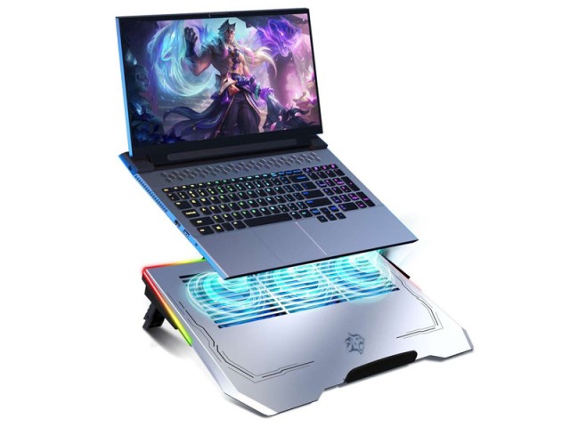 کول پد لپ تاپ گیمینگ پرودو Porodo Aluminum Multi-Fan Cooling Pad PDX117