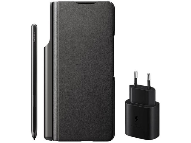 پک اصلی کاور هوشمند ، قلم و شارژر سامسونگ Samsung Galaxy Z Fold3 5G Note Package