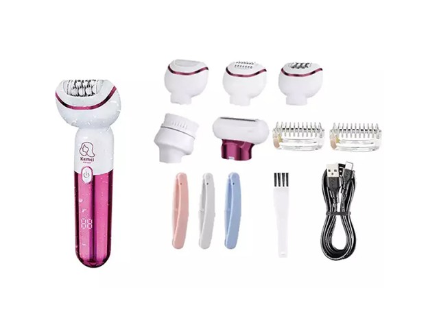 اپیلاتور چندکاره حرفه‌ای شارژی کمی kemei Usb Rechargeable Women Epilator km-6051