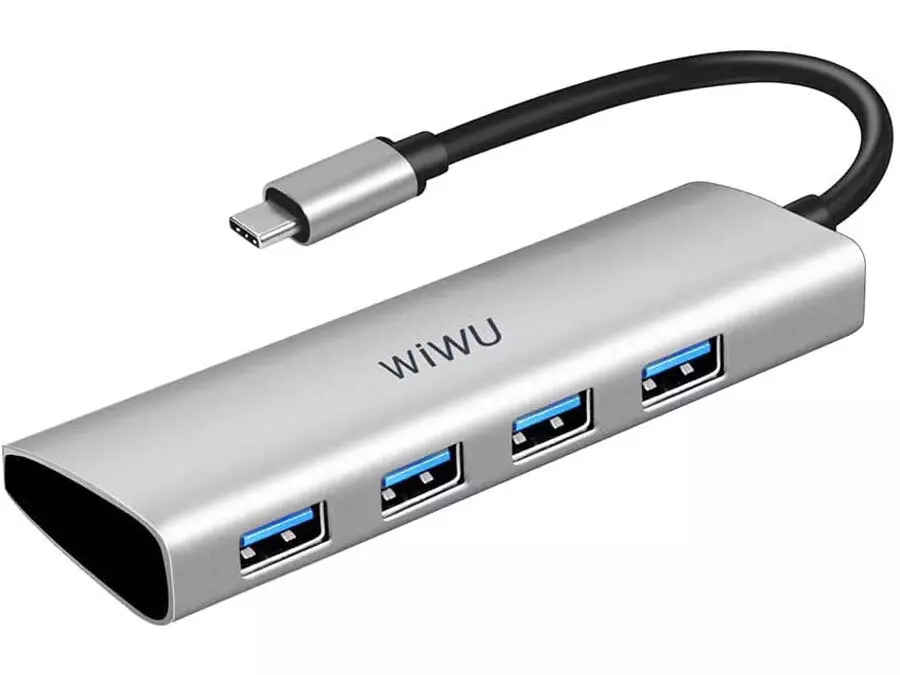 هاب تایپ سی چهار پورت یو اس بی فلزی ویوو Wiwu Alpha 440 4 In 1 Compatible Type-C