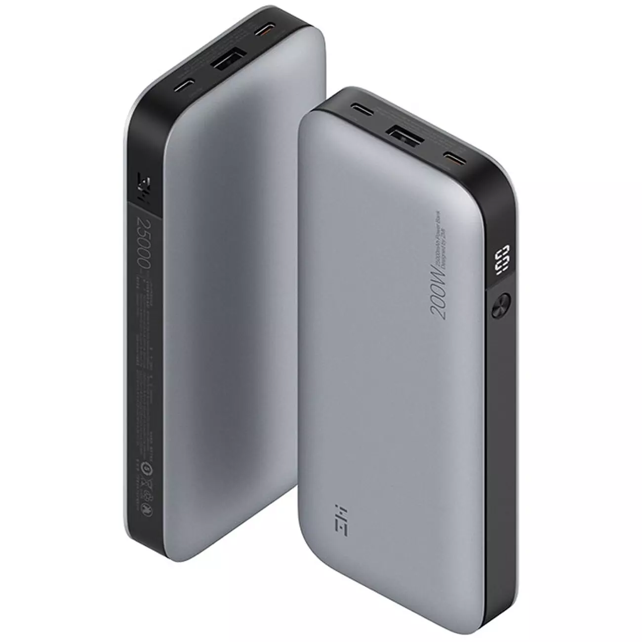 پاوربانک سوپر فست شارژ تایپ سی و یو اس بی 200 وات 25000 زدام‌آی شیائومی QB826