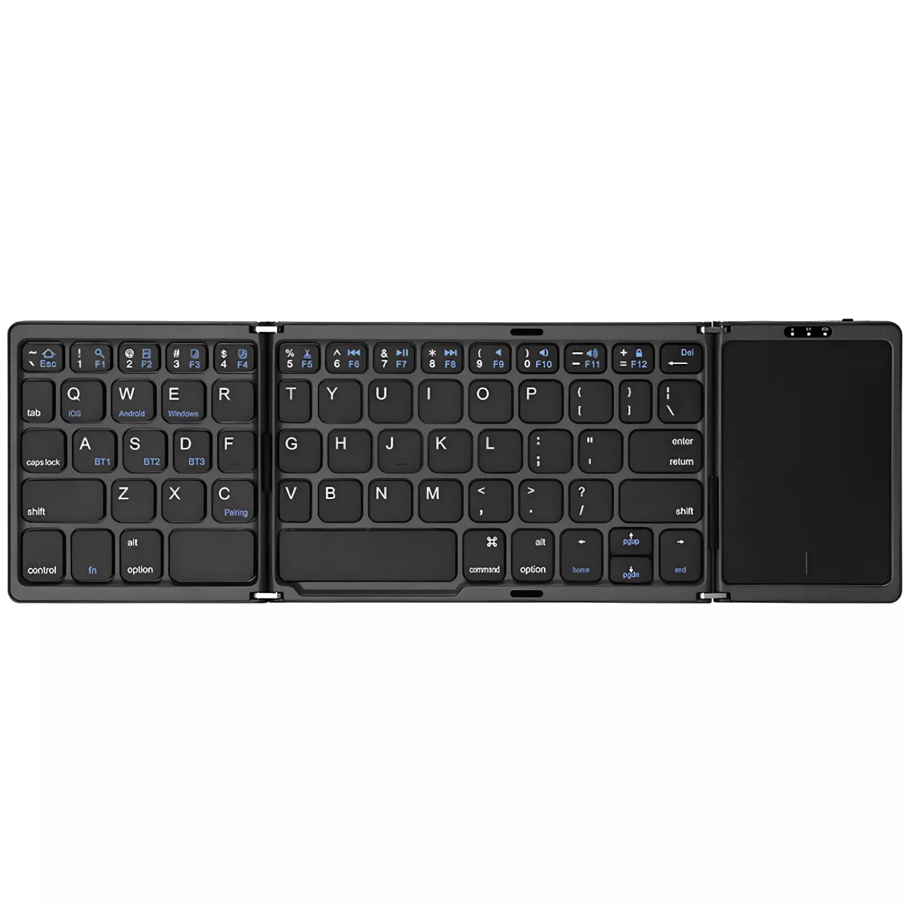 کیبورد بی‌ سیم تاشو شارژی با تاچ پدFolding Bluetooth Keyboard