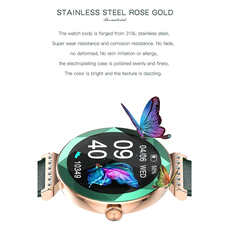ساعت هوشمند طرح سواروسکی گرین لاین Green Lion Swarovski Smart Watch
