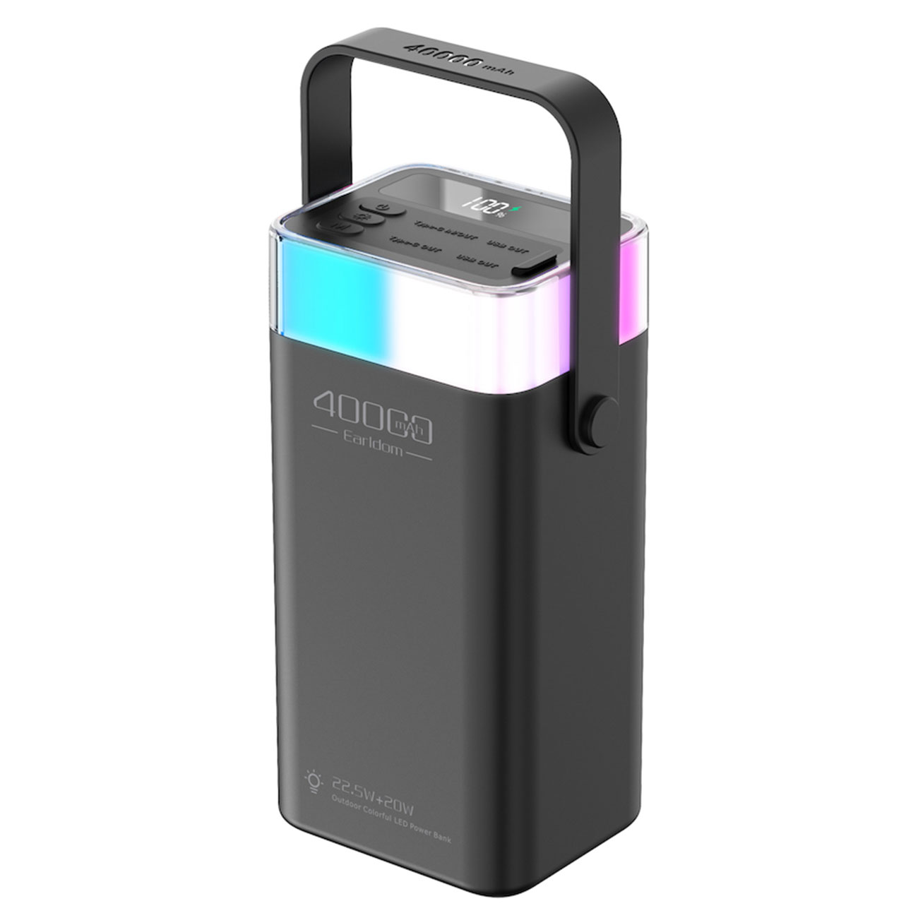 پاوربانک 40000 یو اس بی 22.5 وات و تایپ سی 20 وات ارلدام ET-PD38