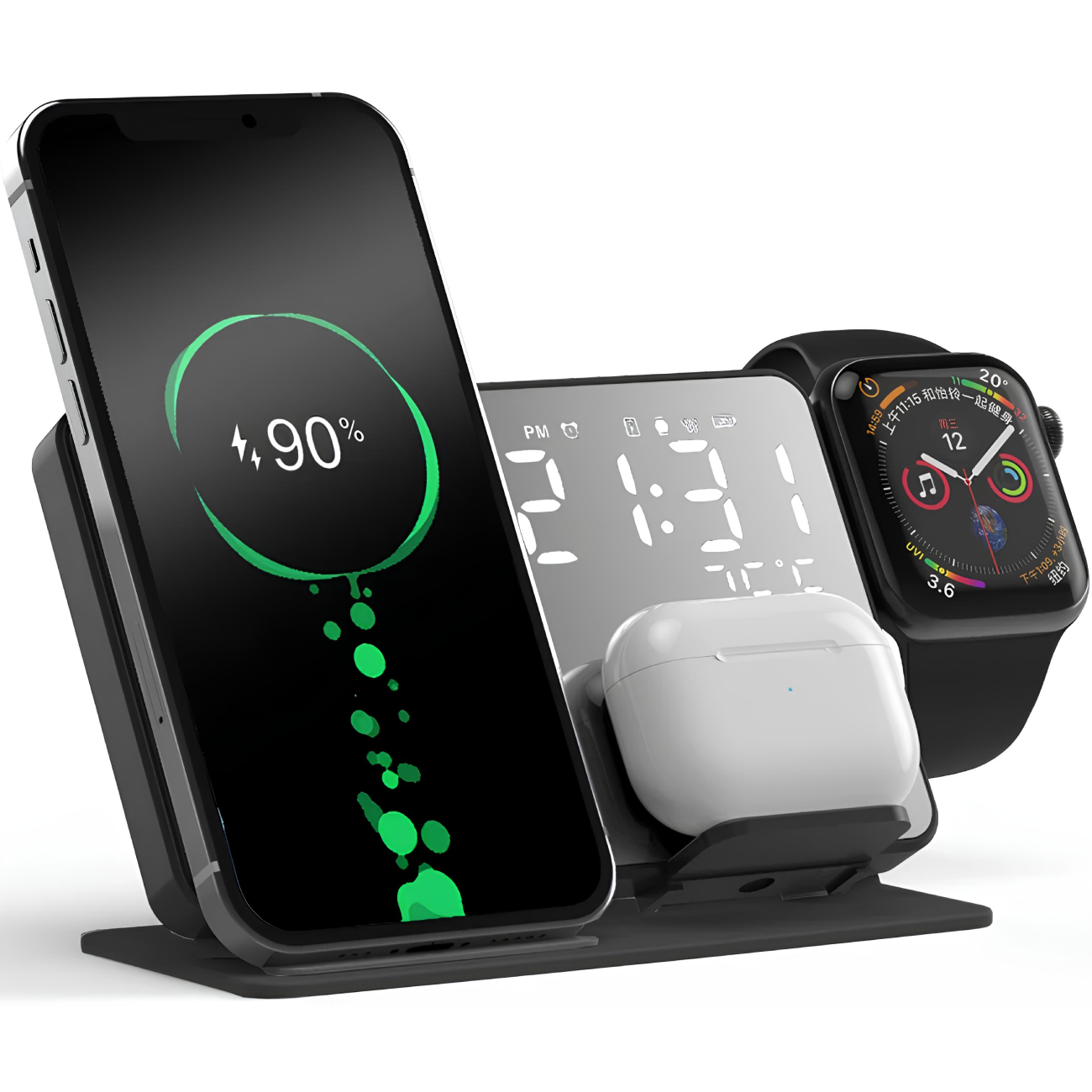 شارژر بی سیم و پایه نگهدارنده گوشی، هندزفری و گلکسی واچ سامسونگ همراه با شارژر دیواری و کابل تایپ سی ITFITPW06SP