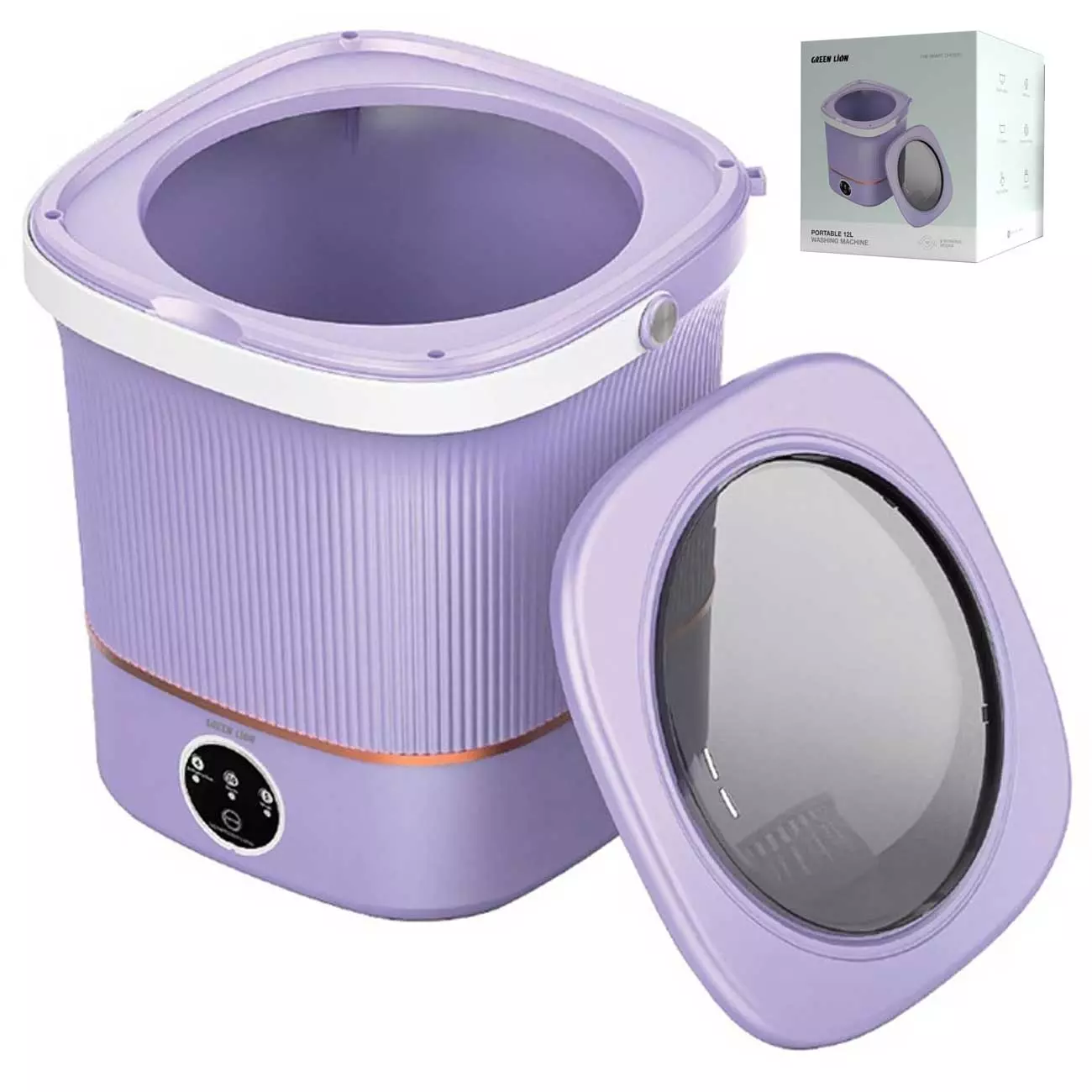 مینی ماشین لباسشویی 12 لیتری قابل حمل گرین GNPRTWM12LPL