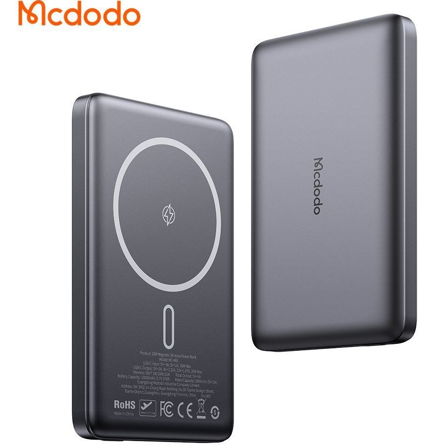 پاوربانک وایرلس 1000 مگنتی مک دودو Mcdodo MC-465 Metal Ultra Thin