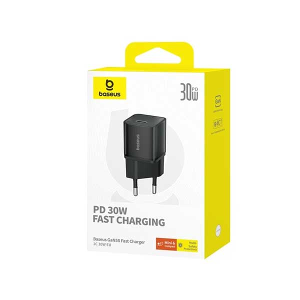 آداپتور دیواری 30 وات بیسوس Baseus GaN5S Fast Charger CCGAN30E5-S