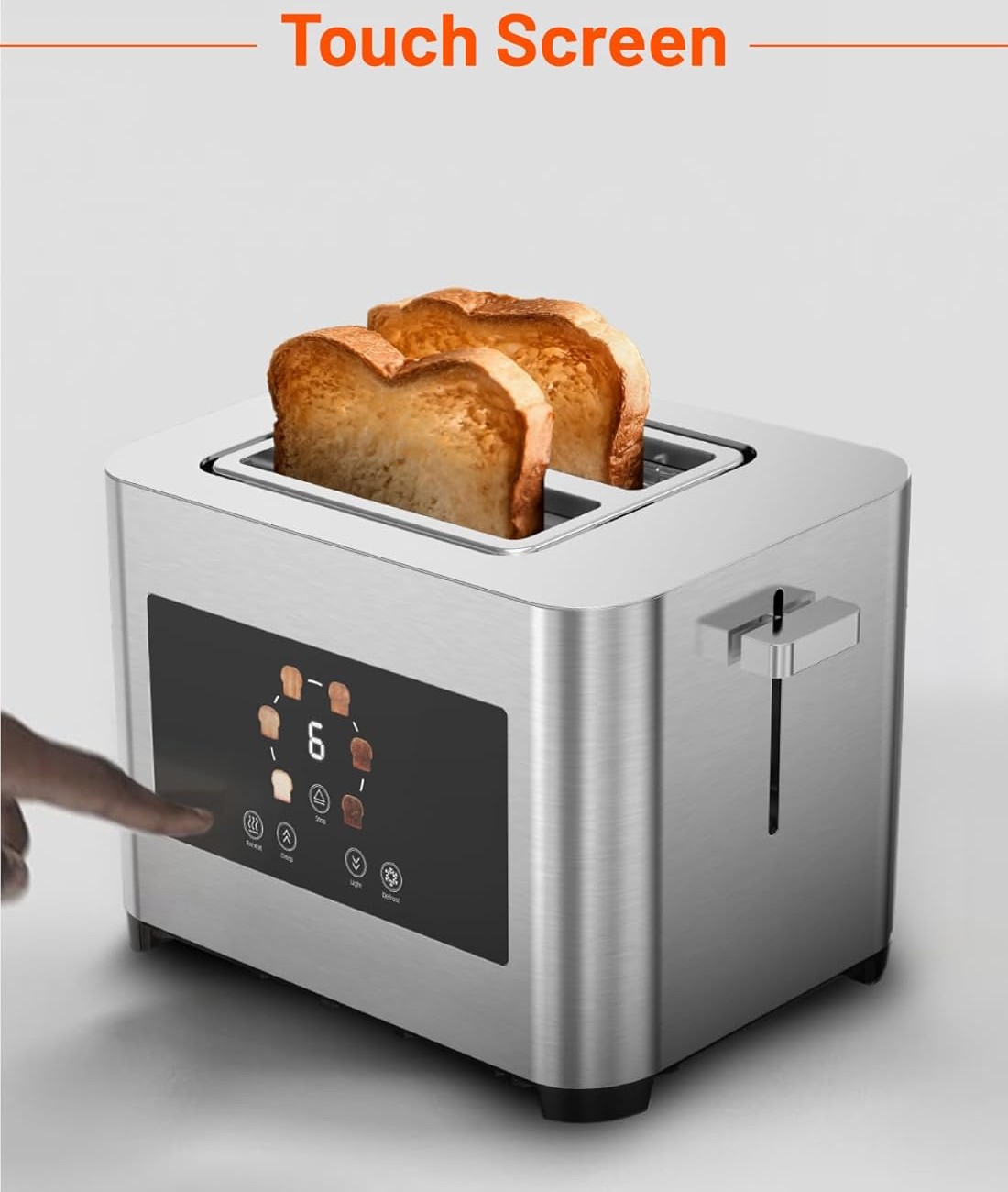 توستر 850 وات پرودو Porodo Lifestyle 2-Slice Digital Pop up Toaster 850W PD-LFST001