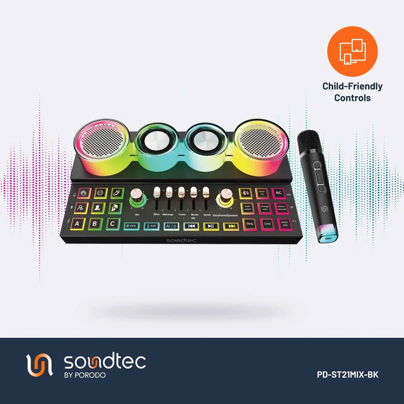 میکسر و دی‌جی چند پلتفرمی پورودو PD-ST21MIX-BK