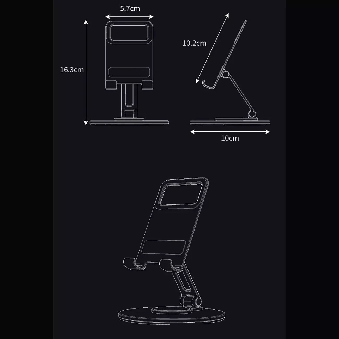 هولدر موبایل رومیزی فلزی تاشو L05 mini