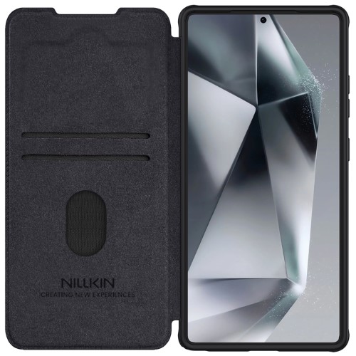 کیف چرمی نیلکین سامسونگ Samsung Galaxy S25 Ultra Nillkin Qin Pro Leather Case دارای محافظ دوربین