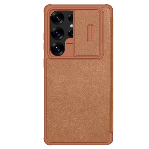 کیف چرمی نیلکین سامسونگ Samsung Galaxy S25 Ultra Nillkin Qin Pro Leather Case دارای محافظ دوربین