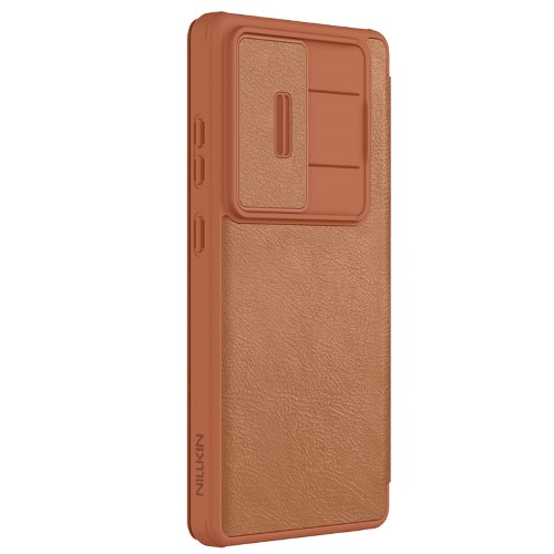 کیف چرمی نیلکین سامسونگ Samsung Galaxy S25 Ultra Nillkin Qin Pro Leather Case دارای محافظ دوربین