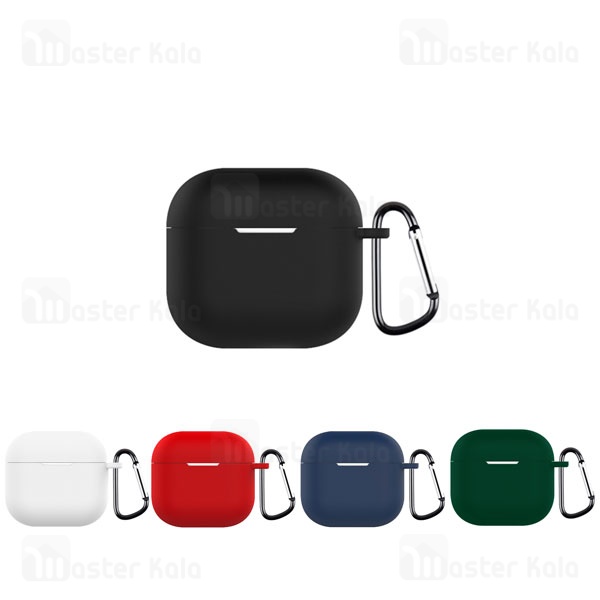 کاور محافظ سیلیکونی هندزفری اپل Apple Airpod 4 / 4 ANC دارای قلاب آویز