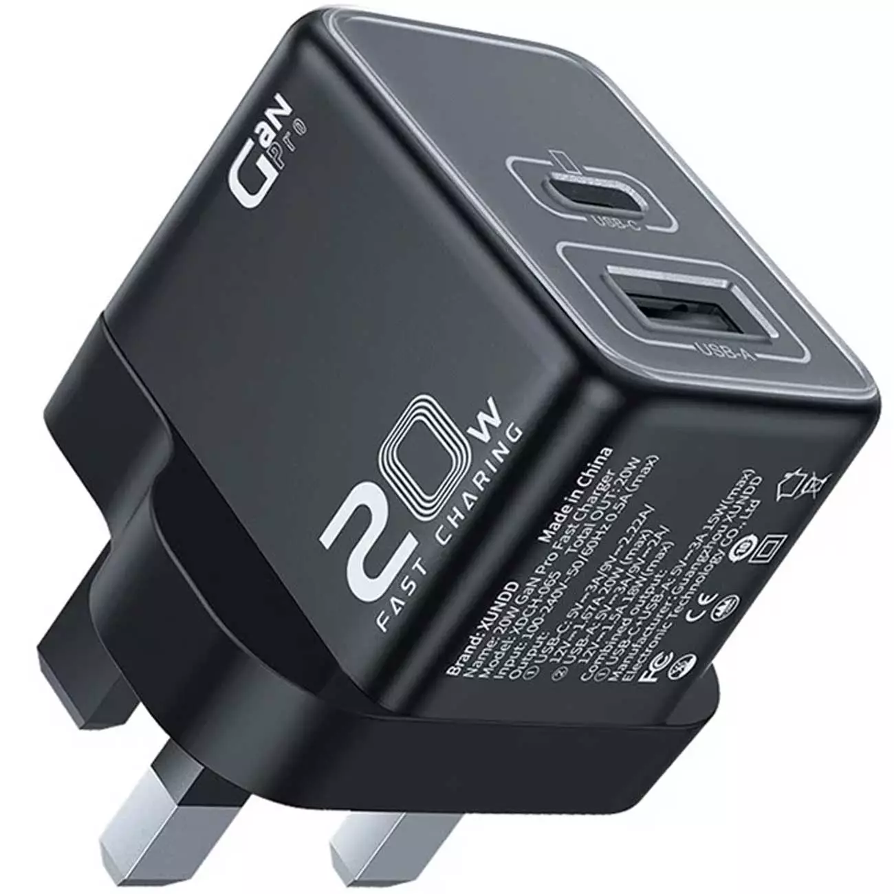 شارژر دیواری تایپ سی و یو اس بی 20 وات یاندو XDCH-065