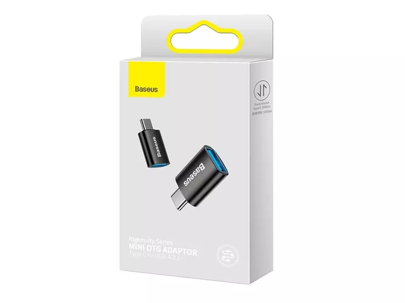 مبدل او تی جی تایپ سی به یو اس بی بیسوس Baseus Ingenuity Mini OTG Adaptor Type C to USB-A 3.1 ZJJQ000001