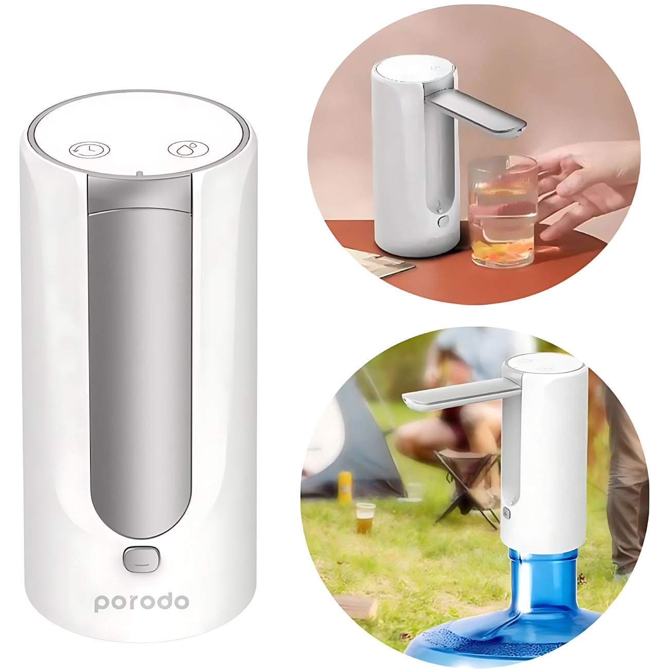 پمپ آب دیجیتالی شارژی پورودو PD-LFWD5W-WH