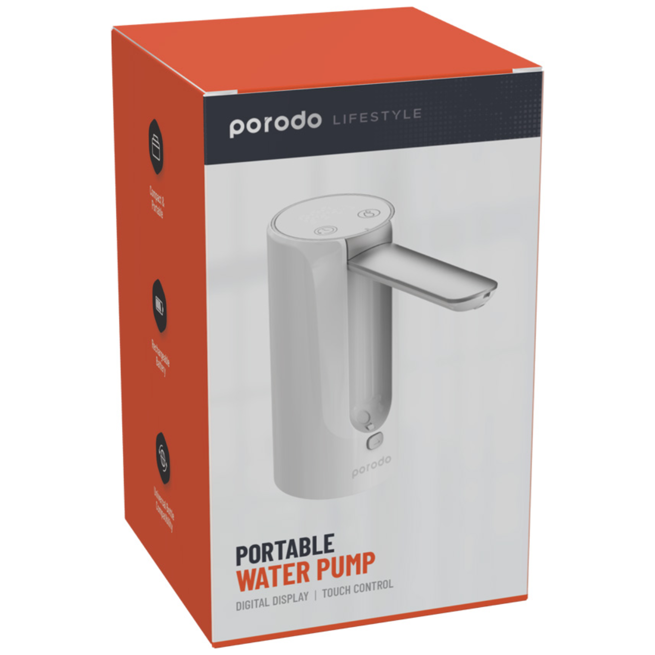 پمپ آب دیجیتالی شارژی پورودو PD-LFWD5W-WH