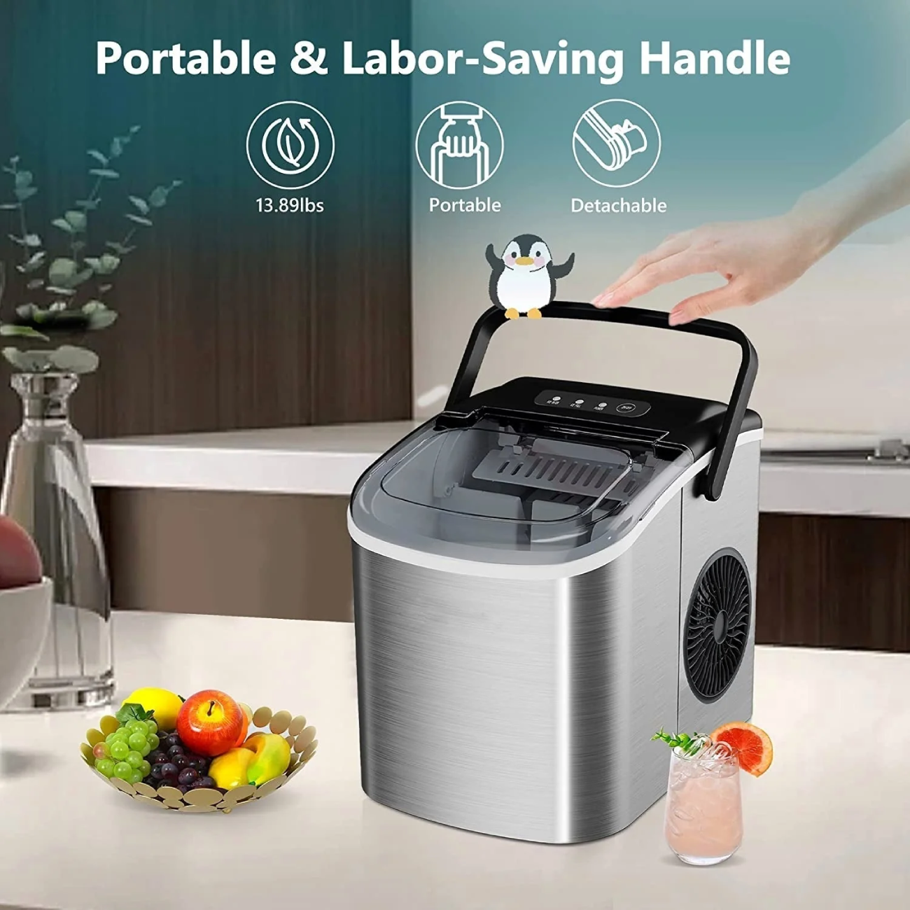 دستگاه یخ ساز اتوماتیک قابل حمل هایکون HZB-16M