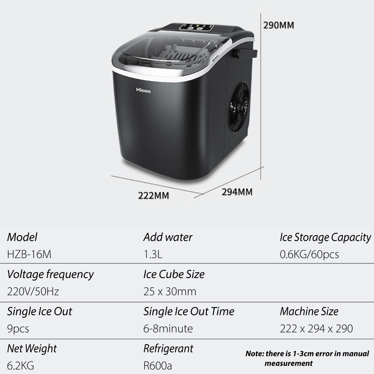 دستگاه یخ ساز اتوماتیک قابل حمل هایکون HZB-16M