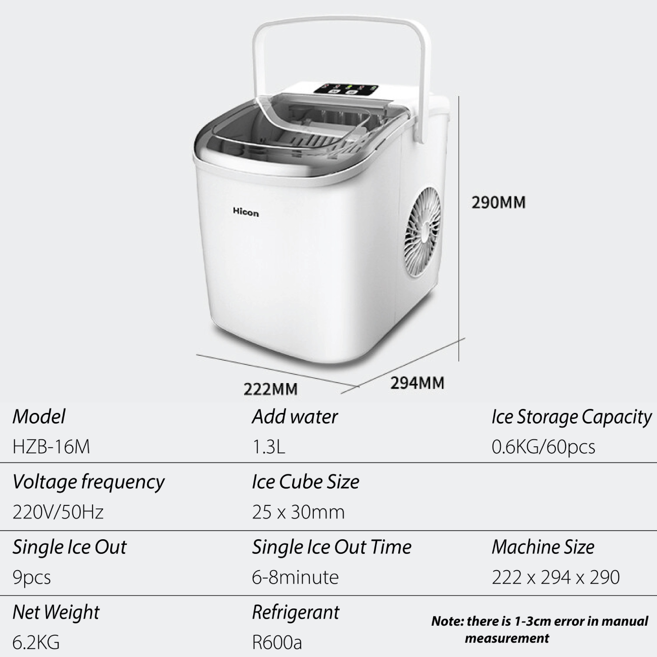 دستگاه یخ ساز اتوماتیک قابل حمل هایکون HZB-16M
