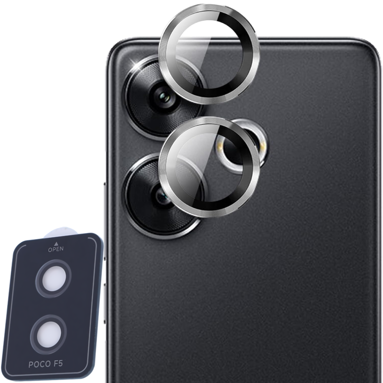 محافظ رینگی لنز دوربین شیائومی پوکو F5 و Redmi Note 12 Turbo