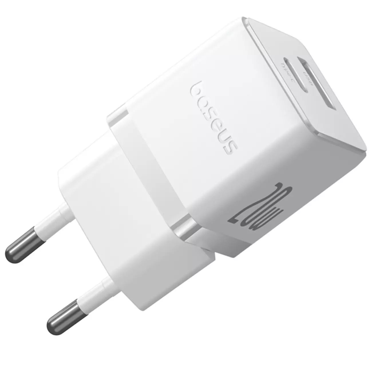 شارژر دیواری 20 وات فست شارژ Type-C و USB بیسوس با کابل دو سر تایپ سی CCZC20UE