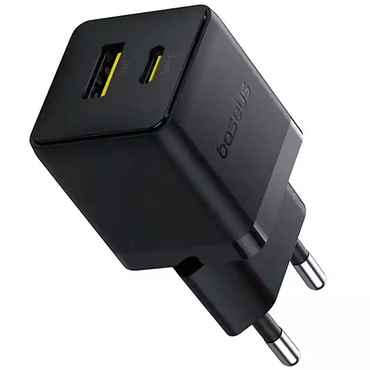 شارژر دیواری 20 وات فست شارژ Type-C و USB بیسوس با کابل دو سر تایپ سی CCZC20UE