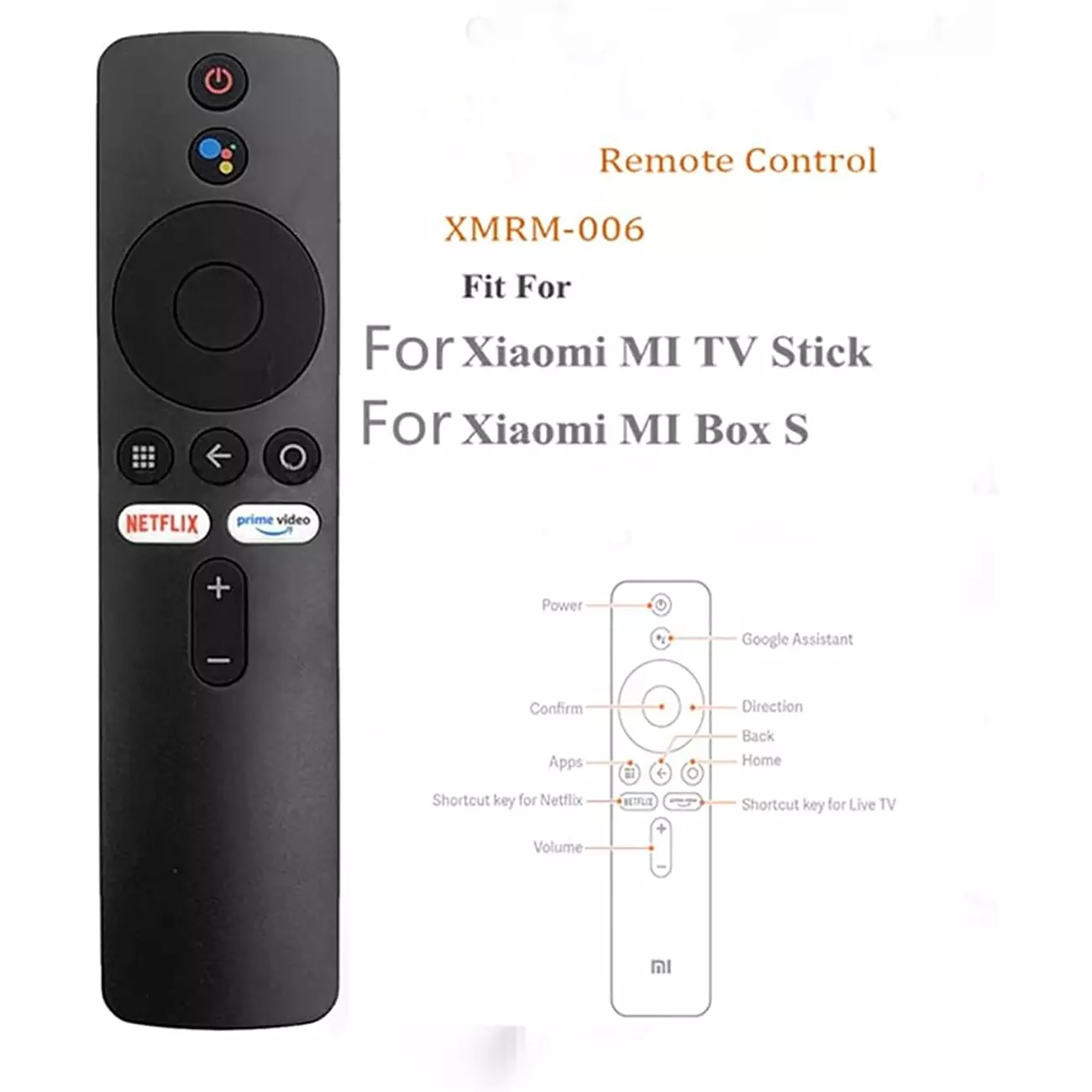 ریموت کنترل تلویزیون و تی وی باکس Mi TV Stick/Mi Box S شیائومی
