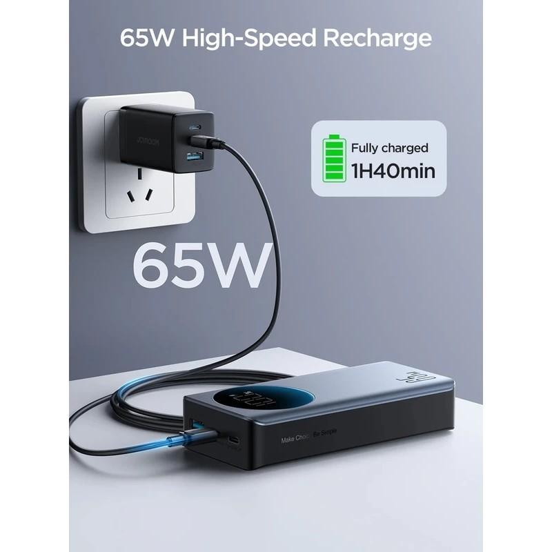 پاور بانک 65 وات 20000 جویروم JOYROOM JR-PBF04 65W Power Bank