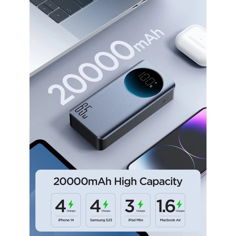 پاور بانک 65 وات 20000 جویروم JOYROOM JR-PBF04 65W Power Bank