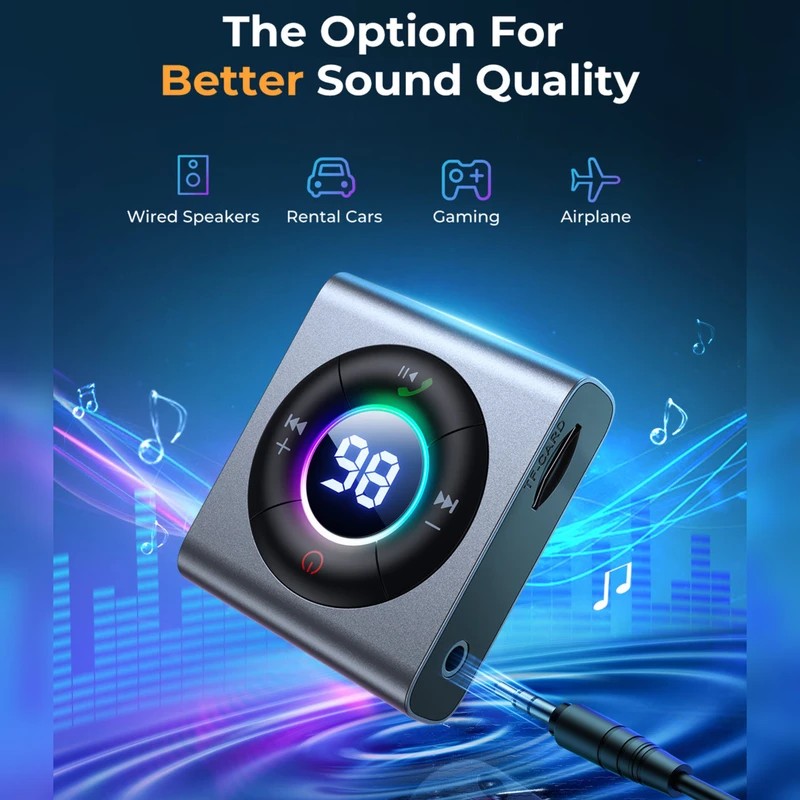 فرستنده و گیرنده بلوتوثی جوبروم JoyroomWireless Transmitter/Receiver JR-CB2 pro