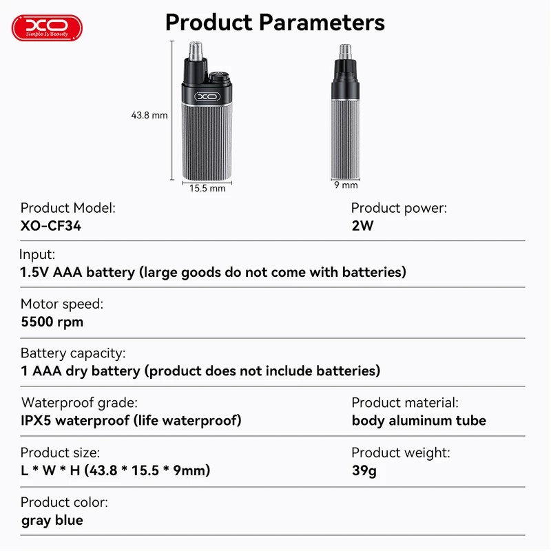 ماشین اصلاح موی بینی ایکس او XO Nose Hair Trimmer XO-CF34