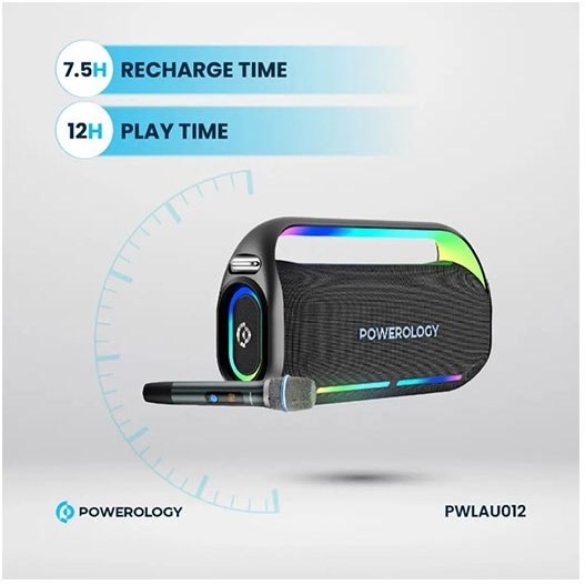 اسپیکر بلوتوثی پاورولوژی Powerology Deep Bass Party Speaker PWLAU012