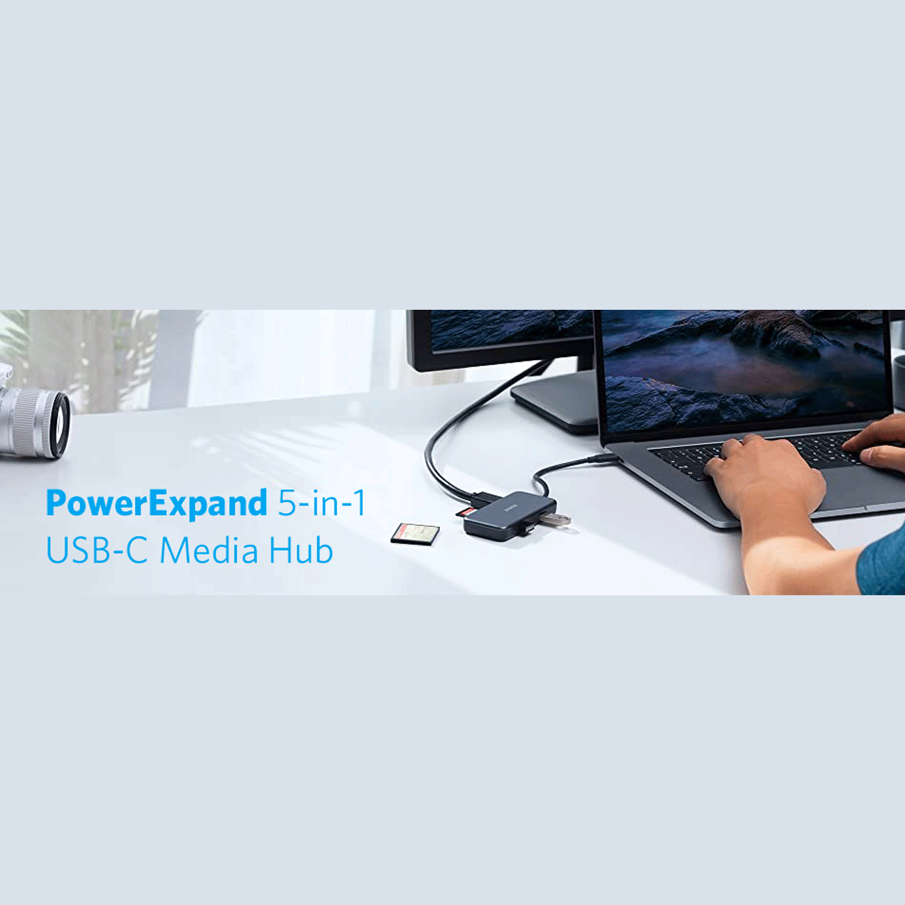 هاب تایپ سی 5 پورت یو اس بی 3.0 انکر A8334HA1