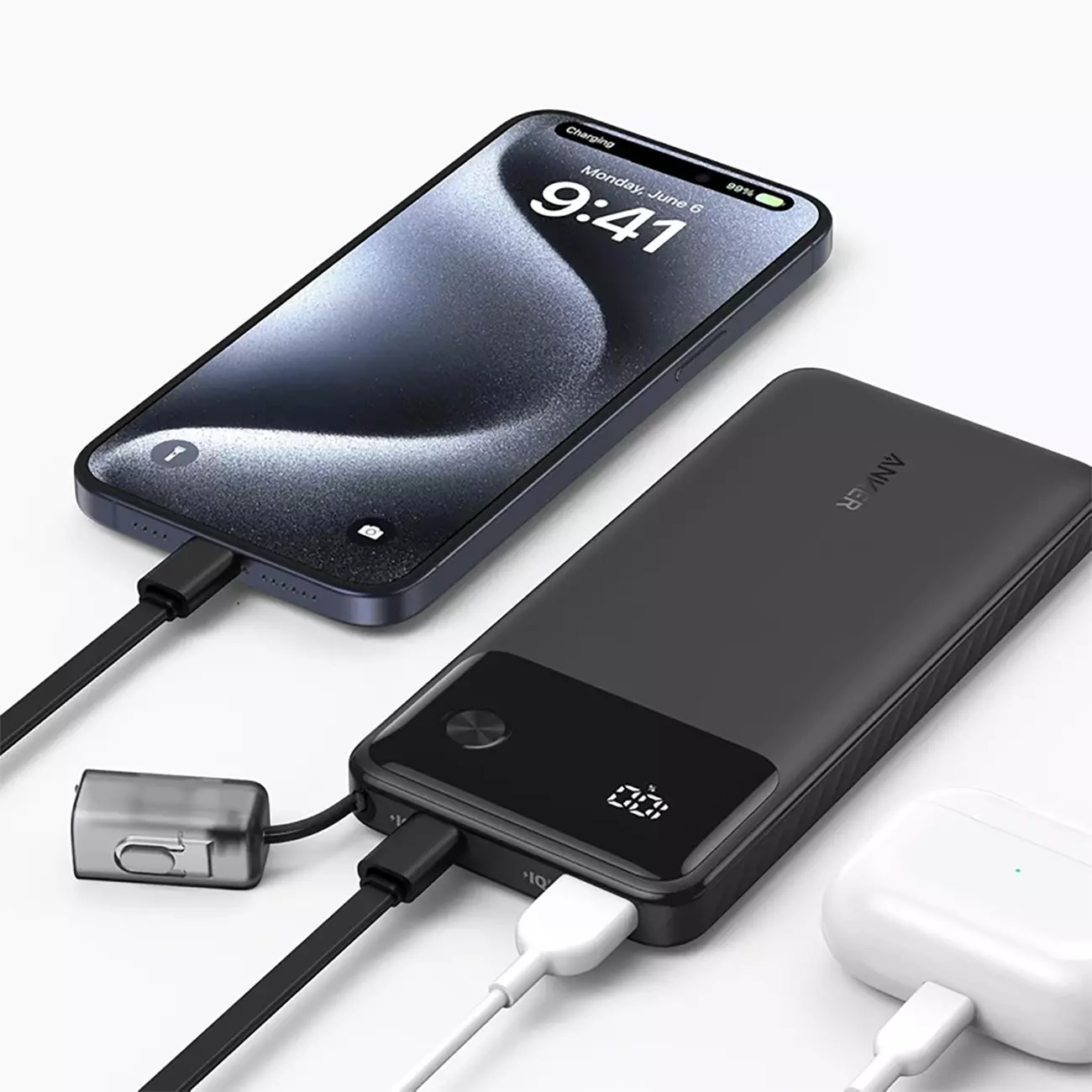 پاوربانک 10000 فست شارژ 22.5 وات Type-C و USB انکر A1388