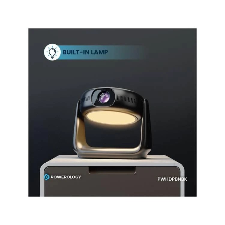 ویدئو پروژکتور شارژی قابل حمل پاورولوژی Powerology Full HD Portable Video Projector PWHDPBNBK