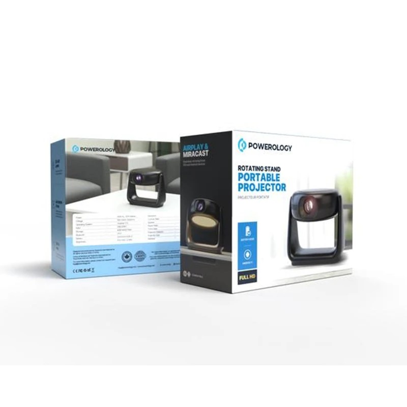 ویدئو پروژکتور شارژی قابل حمل پاورولوژی Powerology Full HD Portable Video Projector PWHDPBNBK