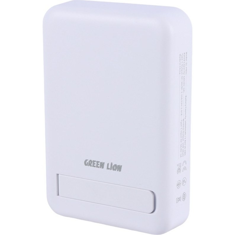 پاور بانک وایرلس 10000 با پایه گرین لاین Green Lion Kick Stand Power Bank GNKIK10KPBBK