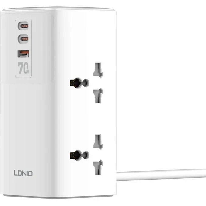چند راهی برق و شارژر الدینیو Ldnio SC4383 GaN