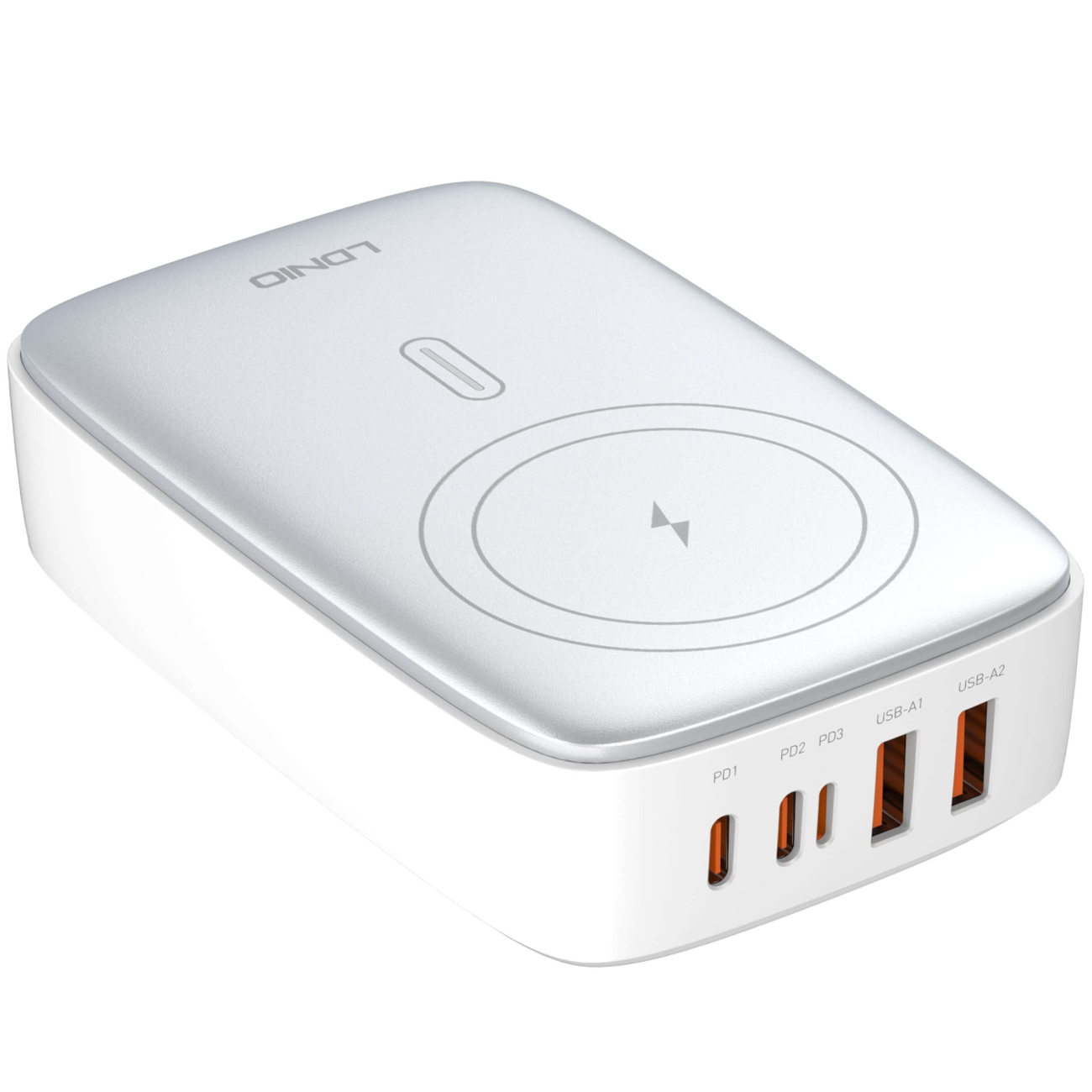 شارژر وایرلس رومیزی 5 پورت 140 وات الدنیو Q4010