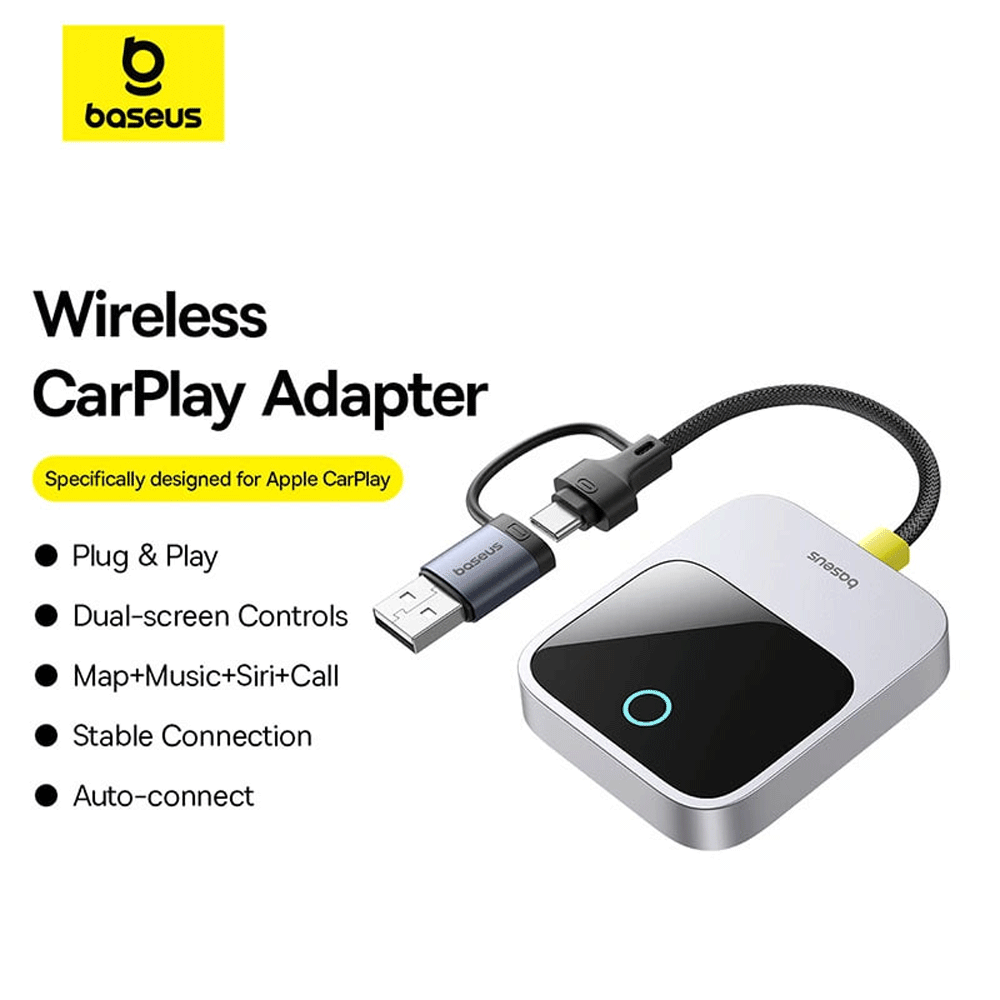 دانگل بلوتوث CarPlay خودرو بیسوس C10745100813-00 BS-CG027