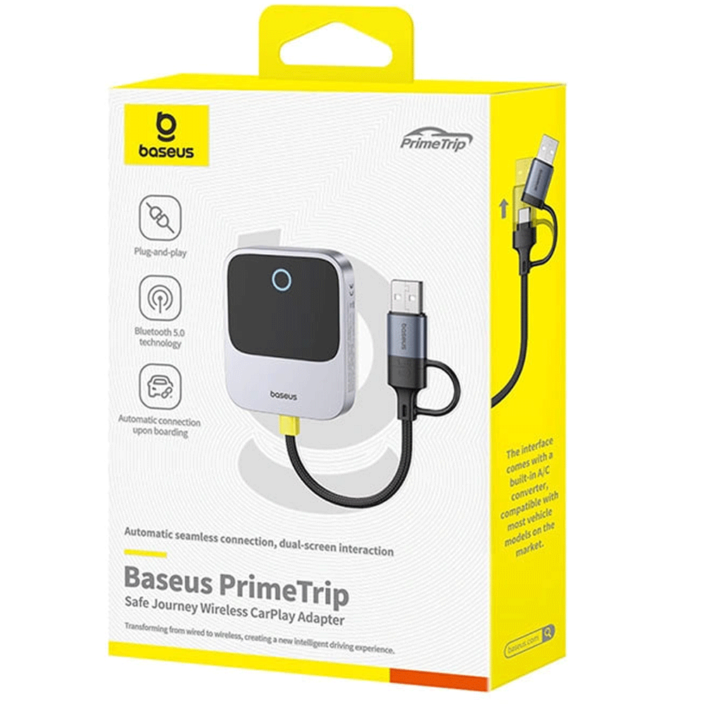 دانگل بلوتوث CarPlay خودرو بیسوس C10745100813-00 BS-CG027