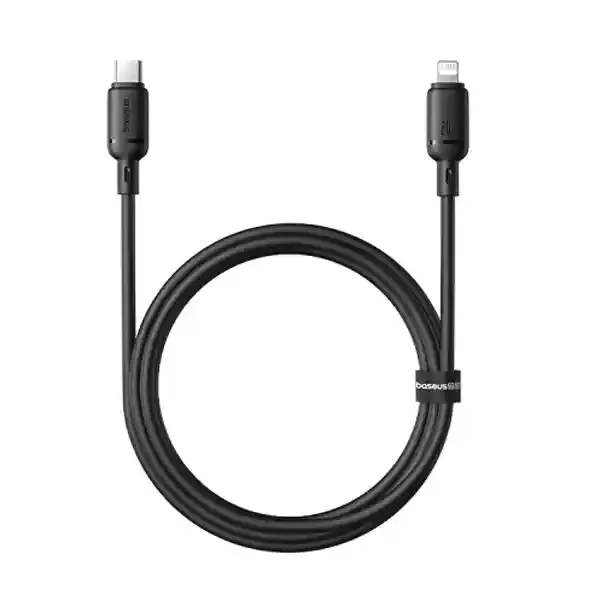 کابل شارژ لایتنینگ به تایپ سی یک متر بیسوس Baseus Silky Series 1m 20W USB-C to lightning CB000116