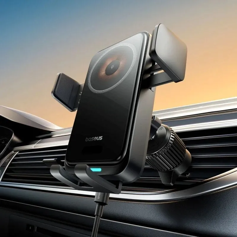 هولدر وایرلس دریچه کولری بیسوس Baseus Wisdom Pro Wireless Car Mounnt BS-CM051