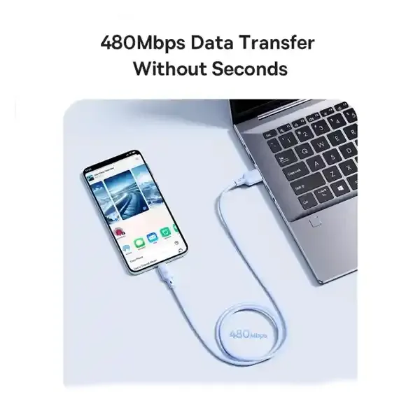 کابل شارژ لایتنینگ 1 متر بیسوس Baseus Silky Series lightning cable CB000115